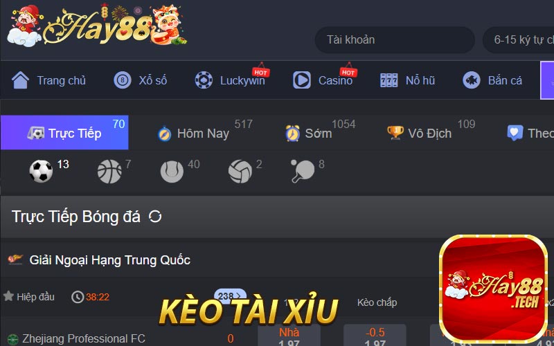 Kèo tài xỉu Hay88